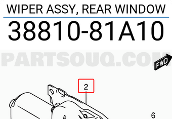Suzuki 3881081A10 WIPER ASSY, REAR WINDOW