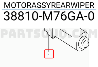 Suzuki 38810M76GA0 MOTORASSYREARWIPER