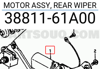 Suzuki 3881161A00 MOTOR ASSY, REAR WIPER