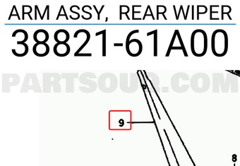 Suzuki 3882161A00 ARM ASSY, REAR WIPER