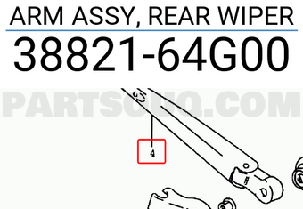 Suzuki 3882164G00 ARM ASSY, REAR WIPER