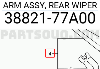 Suzuki 3882177A00 ARM ASSY, REAR WIPER