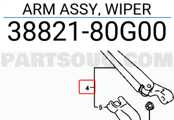 Suzuki 3882180G00 ARM ASSY, WIPER