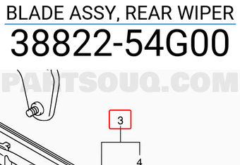 Suzuki 3882254G00 BLADE ASSY, REAR WIPER
