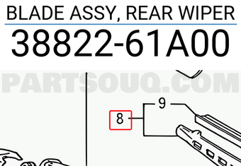 Suzuki 3882261A00 BLADE ASSY, REAR WIPER