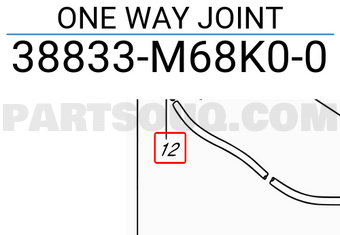 Suzuki 38833M68K00 ONE WAY JOINT