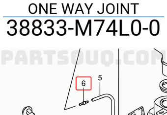 Suzuki 38833M74L00 ONE WAY JOINT