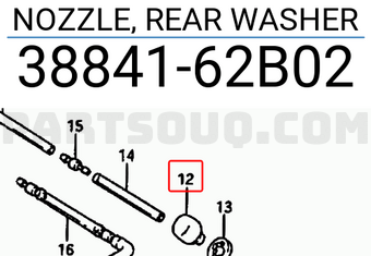 Suzuki 3884162B02 NOZZLE, REAR WASHER