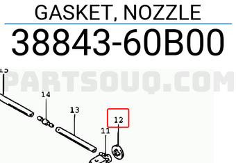 Suzuki 3884360B00 GASKET, NOZZLE