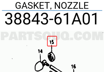 Suzuki 3884361A01 GASKET, NOZZLE