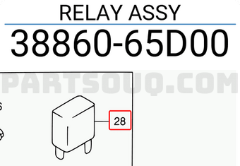 Suzuki 3886065D00 RELAY ASSY