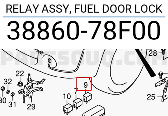 Suzuki 3886078F00 RELAY ASSY, FUEL DOOR LOCK