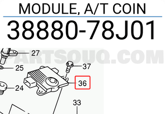 Suzuki 3888078J01 MODULE, A/T COIN