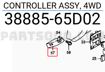 Suzuki 3888565D02 CONTROLLER ASSY, 4WD