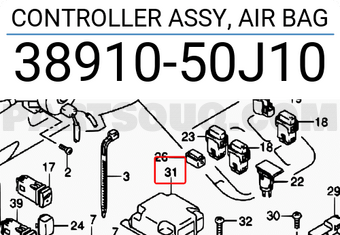 Suzuki 3891050J10 CONTROLLER ASSY, AIR BAG
