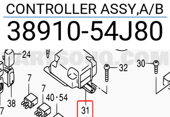 Suzuki 3891054J80 CONTROLLER ASSY,A/B