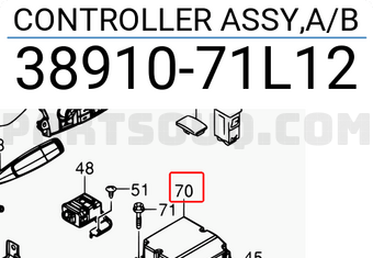 Suzuki 3891071L12 CONTROLLER ASSY,A/B