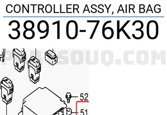 Suzuki 3891076K30 CONTROLLER ASSY, AIR BAG