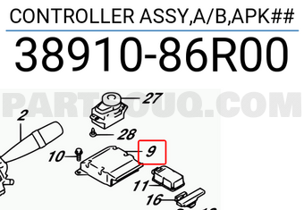 Suzuki 3891086R00 CONTROLLER ASSY,A/B,APK##