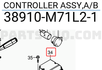 Suzuki 38910M71L21 CONTROLLER ASSY,A/B