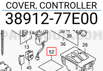 Suzuki 3891277E00 COVER, CONTROLLER