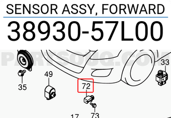 Suzuki 3893057L00 SENSOR ASSY, FORWARD