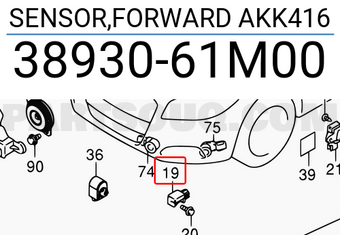 Suzuki 3893061M00 SENSOR,FORWARD AKK416