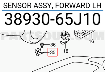 Suzuki 3893065J10 SENSOR ASSY, FORWARD LH