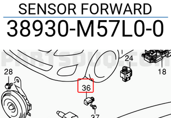 Suzuki 38930M57L00 SENSOR FORWARD