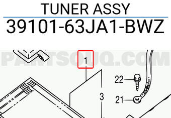 Suzuki 3910163JA1BWZ TUNER ASSY
