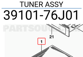 Suzuki 3910176J01 TUNER ASSY