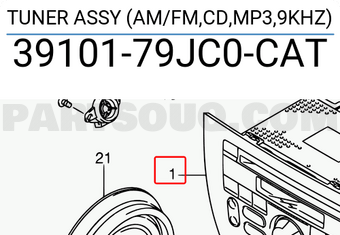 Suzuki 3910179JC0CAT TUNER ASSY (AM/FM,CD,MP3,9KHZ)