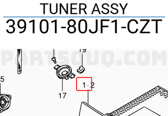 Suzuki 3910180JF1CZT TUNER ASSY