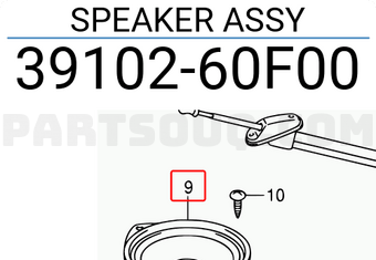 Suzuki 3910260F00 SPEAKER ASSY
