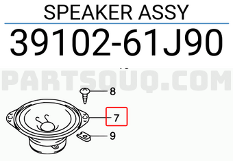 Suzuki 3910261J90 SPEAKER ASSY