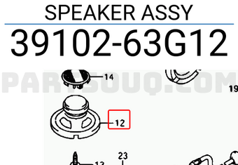 Suzuki 3910263G12 SPEAKER ASSY