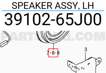 Suzuki 3910265J00 SPEAKER ASSY, LH