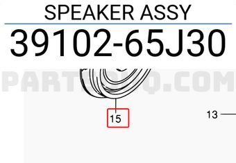 Suzuki 3910265J30 SPEAKER ASSY