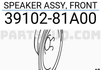 Suzuki 3910281A00 SPEAKER ASSY, FRONT