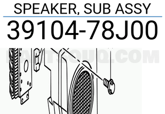 Suzuki 3910478J00 SPEAKER, SUB ASSY