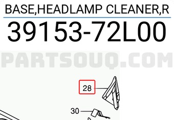 Suzuki 3915372L00 BASE,HEADLAMP CLEANER,R
