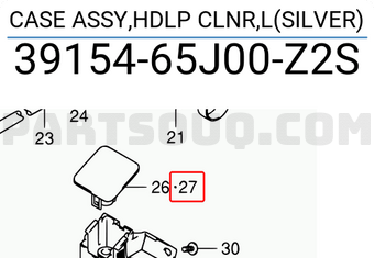 Suzuki 3915465J00Z2S CASE ASSY,HDLP CLNR,L(SILVER)