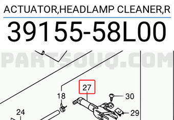 Suzuki 3915558L00 ACTUATOR,HEADLAMP CLEANER,R