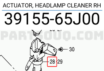 Suzuki 3915565J00 ACTUATOR, HEADLAMP CLEANER RH