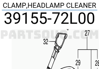 Suzuki 3915572L00 CLAMP,HEADLAMP CLEANER