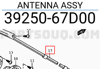 Suzuki 3925067D00 ANTENNA ASSY