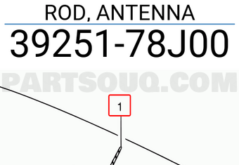 Suzuki 3925178J00 ROD, ANTENNA