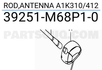 Suzuki 39251M68P10 ROD,ANTENNA A1K310/412