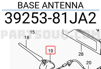 Suzuki 3925381JA2 BASE ANTENNA