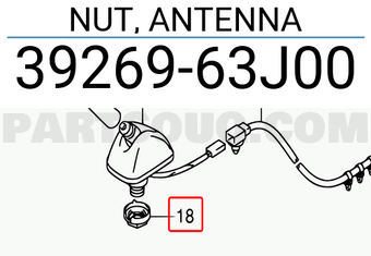 Suzuki 3926963J00 NUT, ANTENNA
